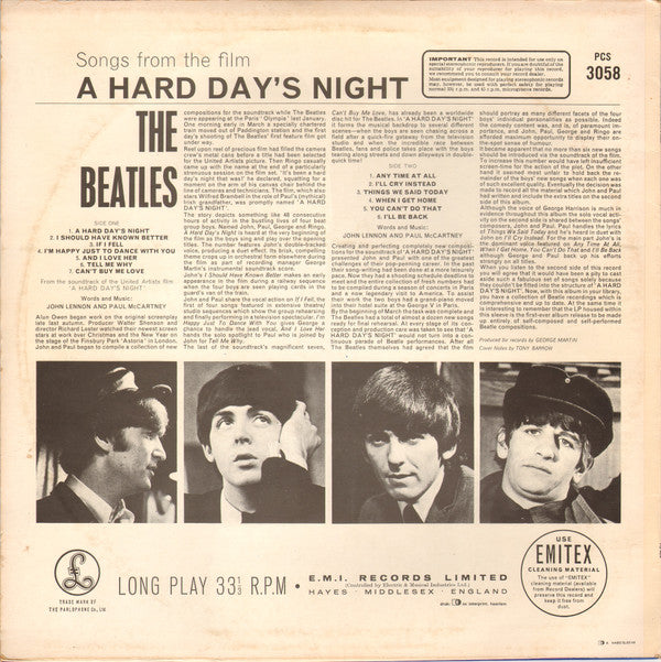 The Beatles - A Hard Day's Night (LP, Album, RE) - De Platen Aap – Vinylwinkel in Brielle & online webshop voor muziekliefhebbers