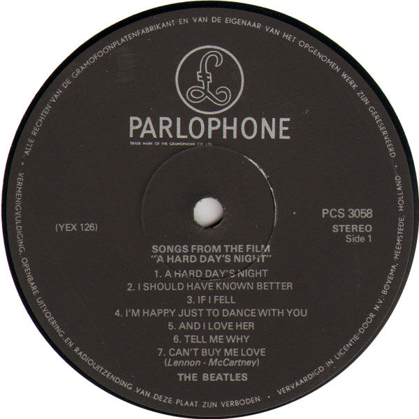The Beatles - A Hard Day's Night (LP, Album, RE) - De Platen Aap – Vinylwinkel in Brielle & online webshop voor muziekliefhebbers