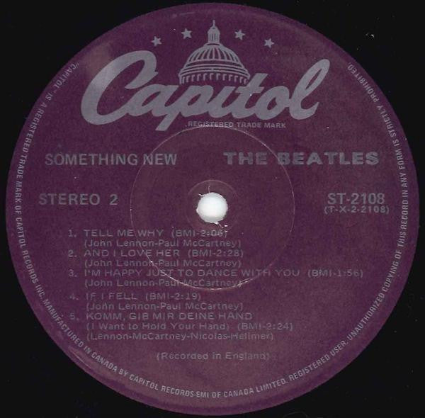 The Beatles : Something New (LP, Album, RE, Pur)