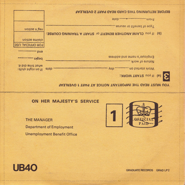 UB40 : Signing Off (LP,Album)