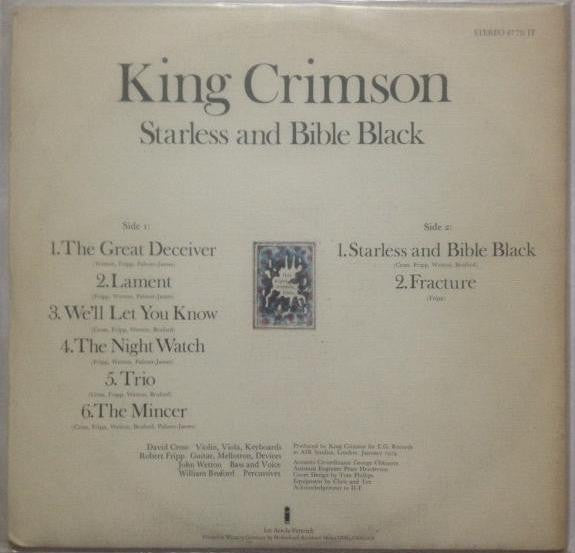 King Crimson : Starless And Bible Black (LP, Album)