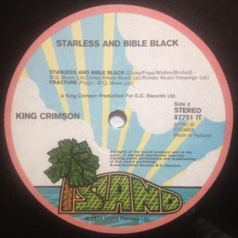 King Crimson : Starless And Bible Black (LP, Album)