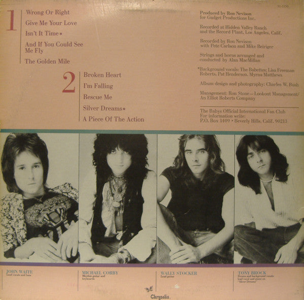 The Babys : Broken Heart (LP, Album)