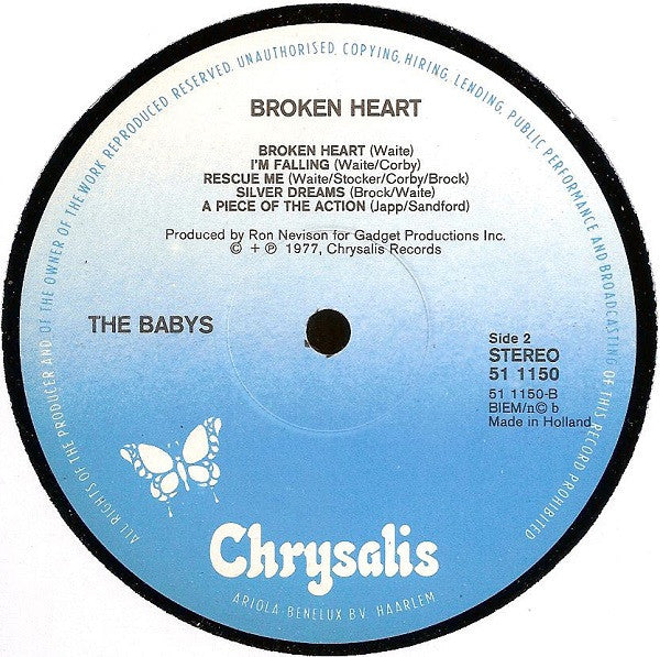 The Babys : Broken Heart (LP, Album)