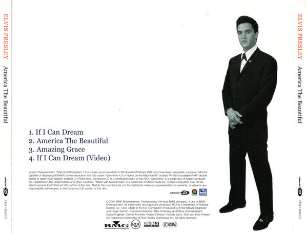 Elvis Presley - America The Beautiful (CD, Single, Enh, RM) - De Platen Aap – Vinylwinkel in Brielle & online webshop voor muziekliefhebbers