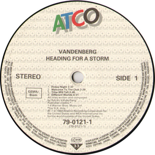 Vandenberg : Heading For A Storm (LP, Album)