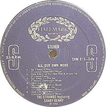 Sandy Denny And The Strawbs* : All Our Own Work (LP, Album)