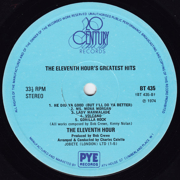 The Eleventh Hour* : The Eleventh Hour's Greatest Hits (LP, Album)