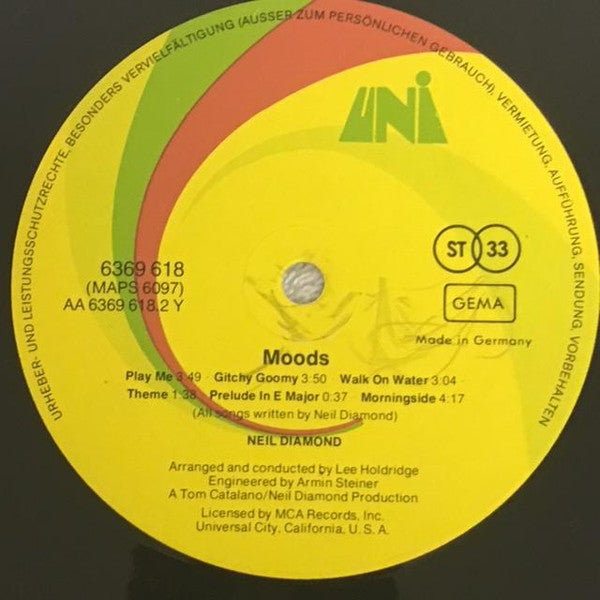 Neil Diamond : Moods (LP,Album,Stereo)