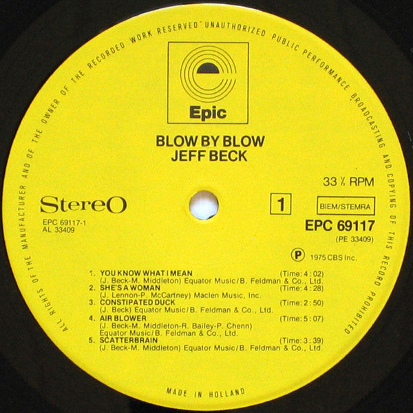 Jeff Beck : Blow By Blow (LP, Album)