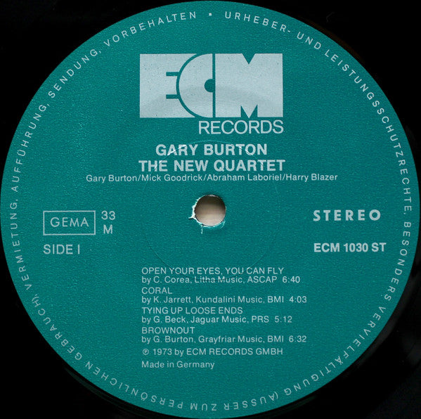 Gary Burton : The New Quartet (LP, Album)