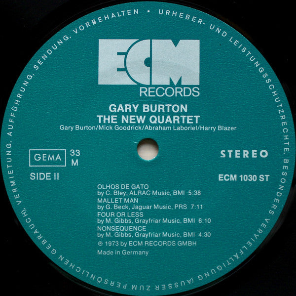 Gary Burton : The New Quartet (LP, Album)