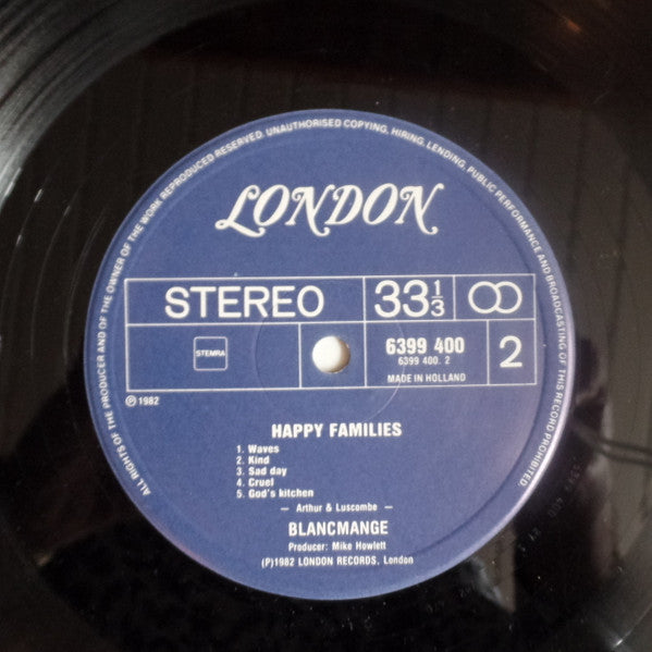 Blancmange : Happy Families (LP, Album)