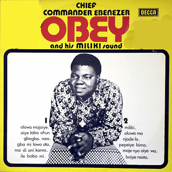 Ebenezer Obey & His International Brothers : Chief Commander Ebenezer Obey And His Miliki Sound (LP,Album,Repress)