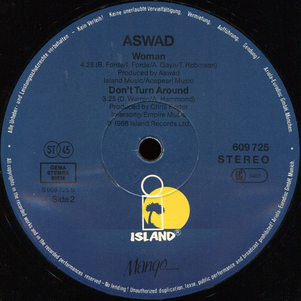 Aswad : Don't Turn Around (12", Maxi)