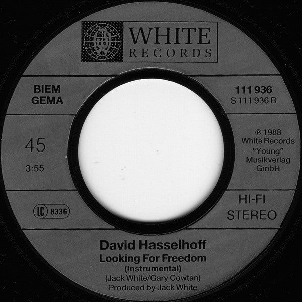 David Hasselhoff : Looking For Freedom (7", Single)