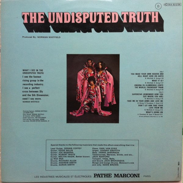 The Undisputed Truth : Face To Face With The Truth (LP, Album, Gat)