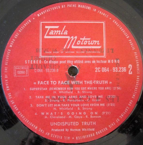 The Undisputed Truth : Face To Face With The Truth (LP, Album, Gat)
