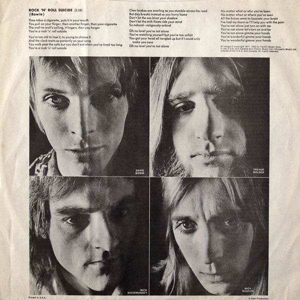 David Bowie : The Rise And Fall Of Ziggy Stardust And The Spiders From Mars (LP, Album, Roc)