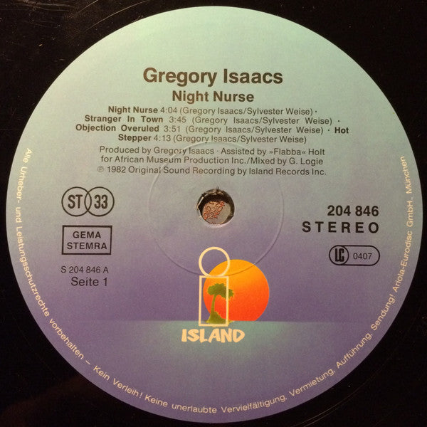 Gregory Isaacs : Night Nurse (LP, Album)
