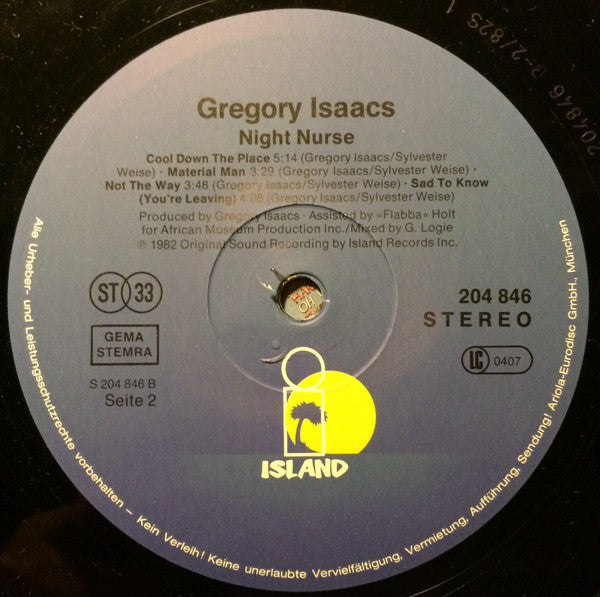 Gregory Isaacs : Night Nurse (LP, Album)