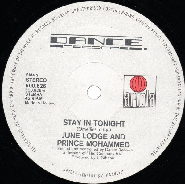 June Lodge And Prince Mohammed : Someone Loves You Honey/One Time Daughter (12" Disco Version) (12", Pic)