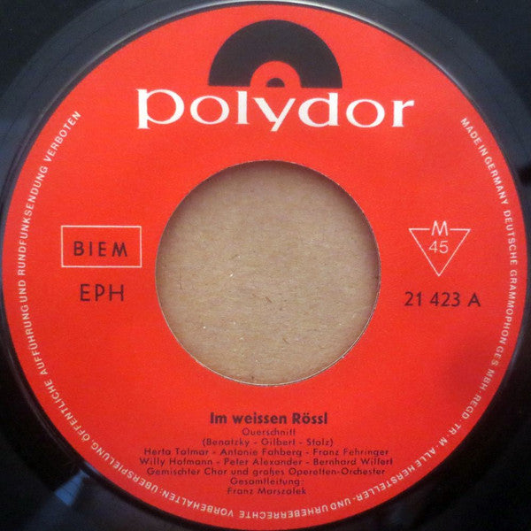 Herta Talmar, Antonie Fahberg*, Franz Fehringer, Willy Hofmann : Im Weissen Rössl (7", EP, Mono, RE, Red)