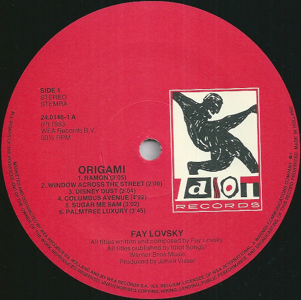 Fay Lovsky : Origami (LP, Album)