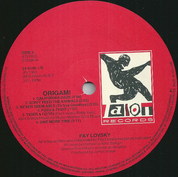 Fay Lovsky : Origami (LP, Album)