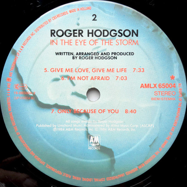 Roger Hodgson : In The Eye Of The Storm (LP, Album)