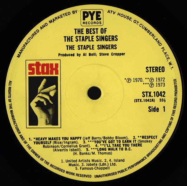 The Staple Singers : The Best Of The Staple Singers (LP, Comp)