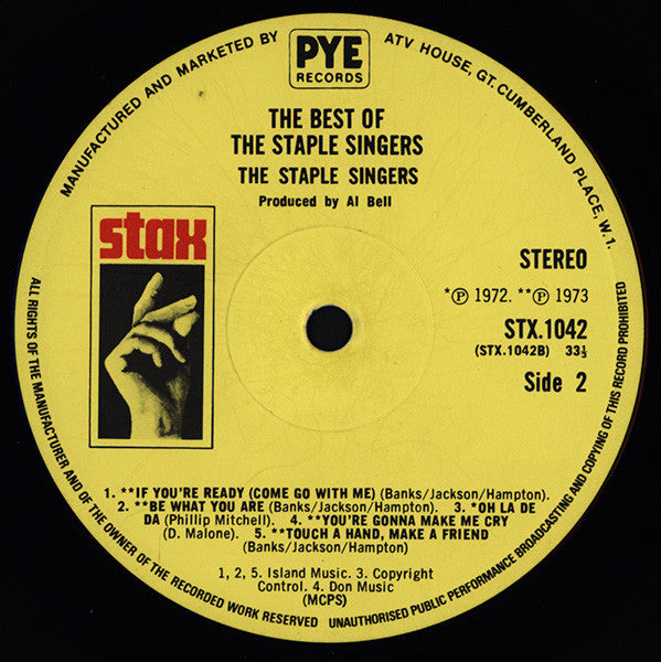 The Staple Singers : The Best Of The Staple Singers (LP, Comp)