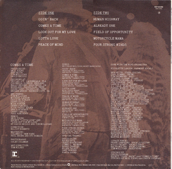 Neil Young : Comes A Time (LP, Album)