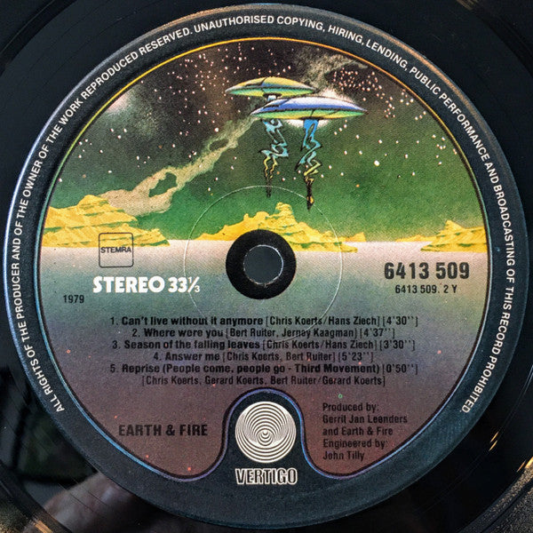 Earth And Fire : Reality Fills Fantasy (LP,Album,Stereo)