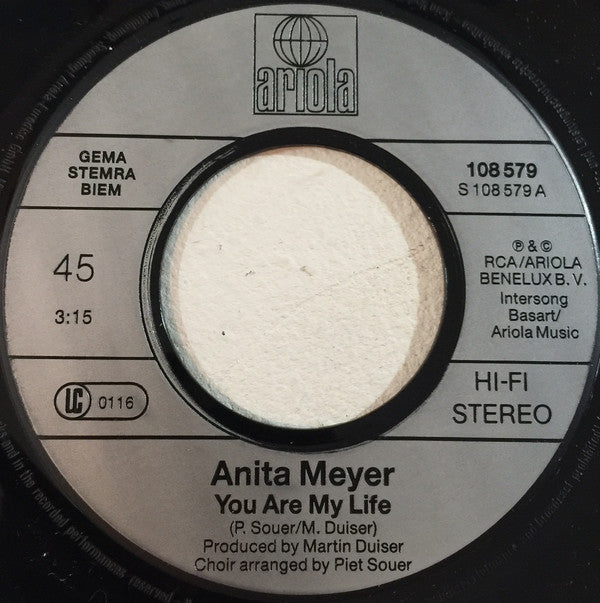 Anita Meyer : You Are My Life (7", Single)