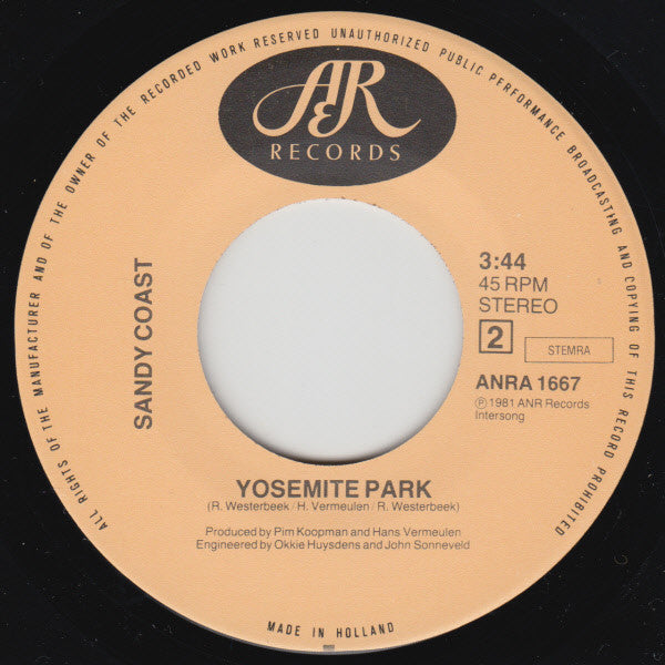 Sandy Coast : Hollywood (7", Single)