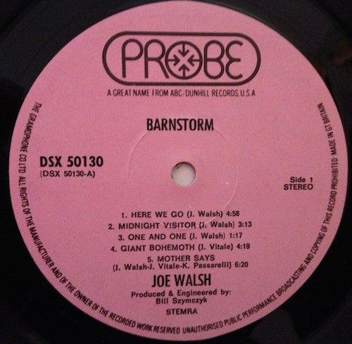 Joe Walsh : Barnstorm (LP, Album, Gat)