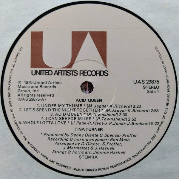 Tina Turner : Acid Queen (LP, Album)