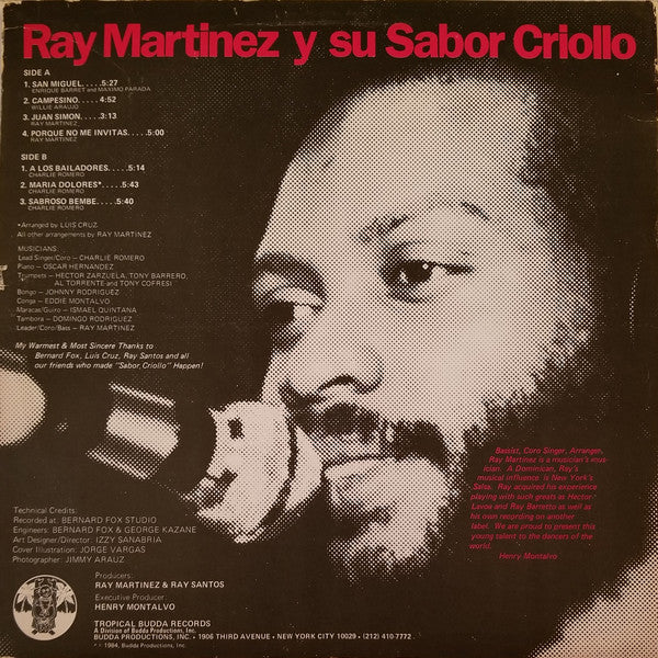 Ray Martinez Y Su Sabor Criollo : Sabor Criollo (LP, Album)