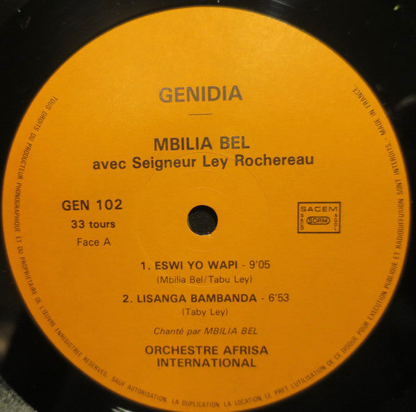 Mbilia Bel Avec Seigneur Ley Rochereau* Et L'Afrisa International* : L'Explosive (LP)