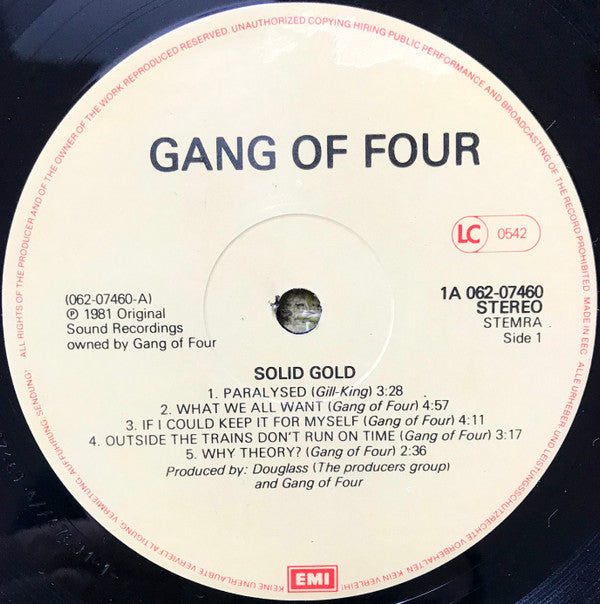 Gang Of Four : Solid Gold (LP, Album)