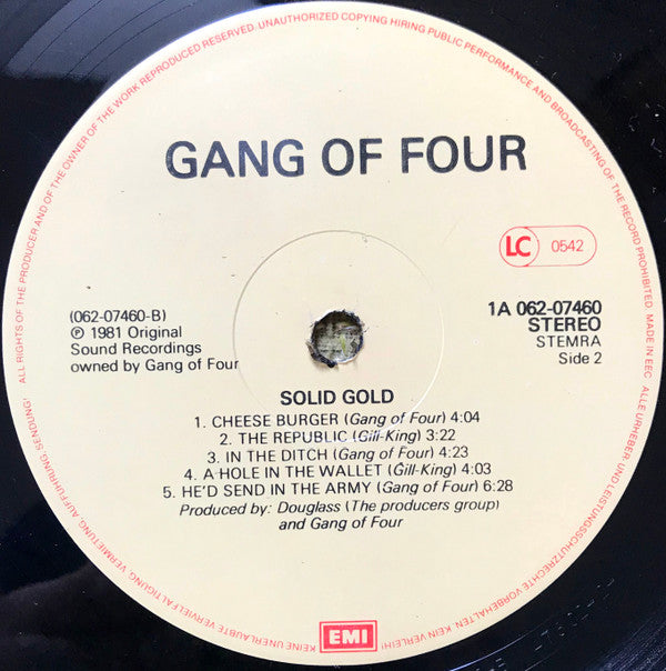 Gang Of Four : Solid Gold (LP, Album)