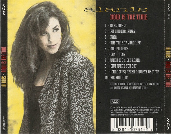 Alanis* : Now Is The Time (CD, Album)
