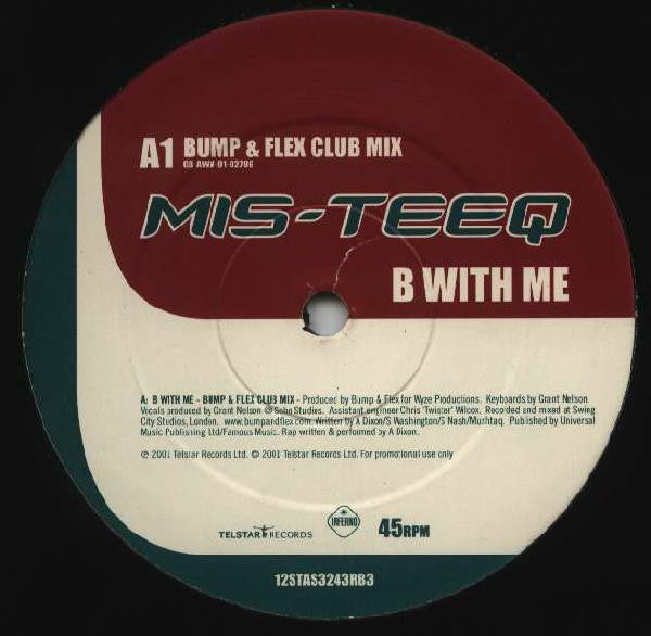 Mis-Teeq : B With Me (12",45 RPM)