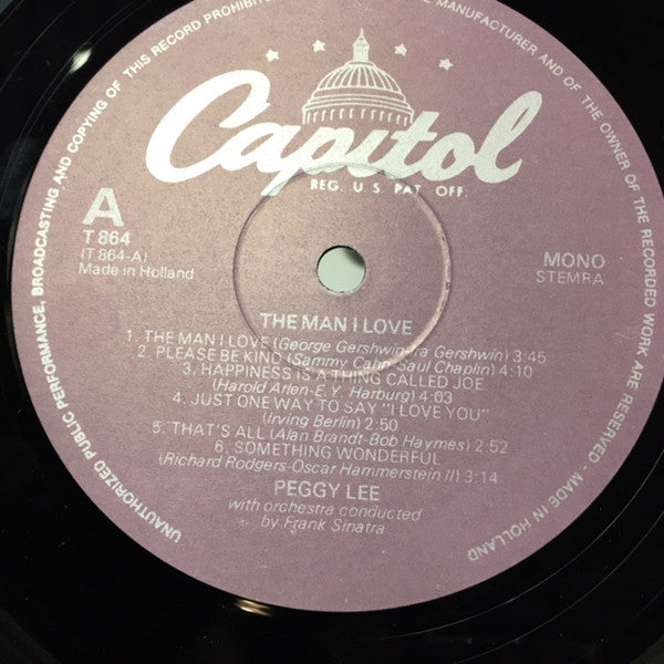 Peggy Lee : The Man I Love (LP, Album, Mono, RE)