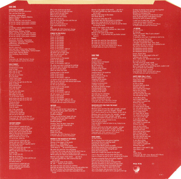 John Lennon, The Plastic Ono Band - Shaved Fish (LP, Album, Comp) - De Platen Aap – Vinylwinkel in Brielle & online webshop voor muziekliefhebbers