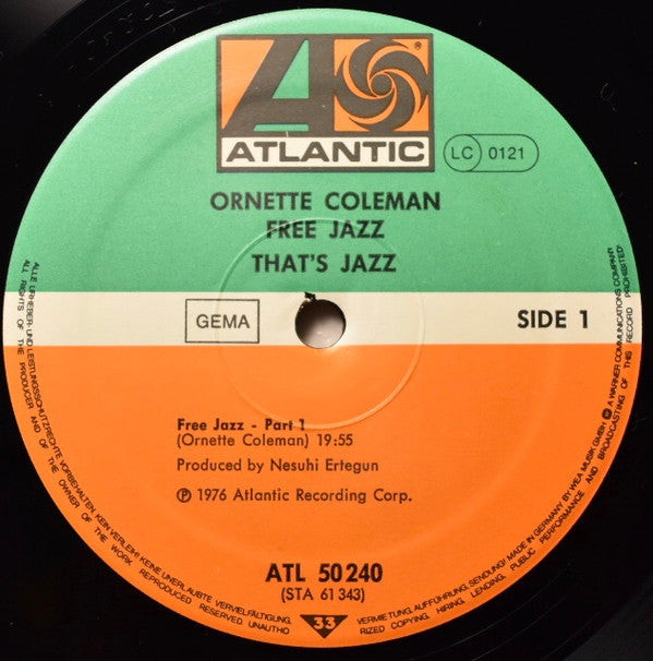 Ornette Coleman : Free Jazz (LP, Album, RE, Gat)