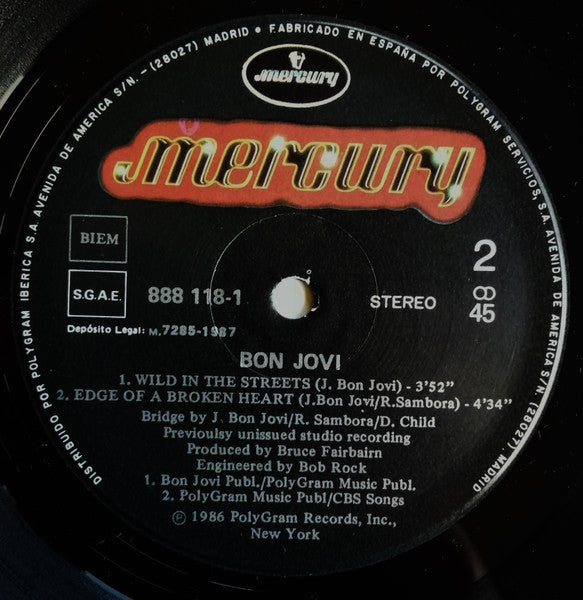 Bon Jovi : Livin' On A Prayer (12")