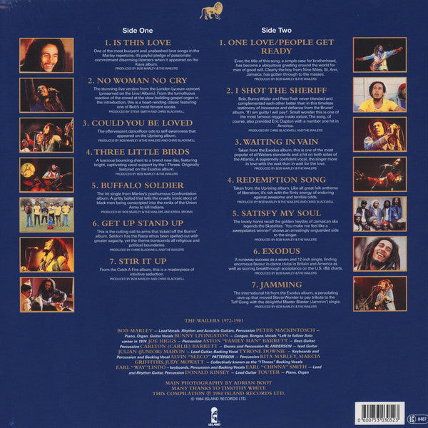 Bob Marley & The Wailers : Legend - The Best Of Bob Marley And The Wailers (LP,Compilation,Reissue)