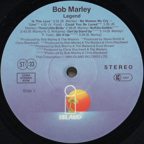 Bob Marley & The Wailers : Legend - The Best Of Bob Marley And The Wailers (LP,Compilation,Reissue)